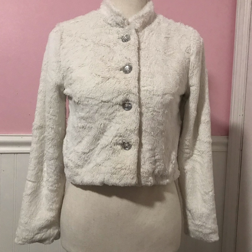 GYMBOREE Girls Faux Fur Shell Coat